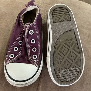 Converse plum sneakers